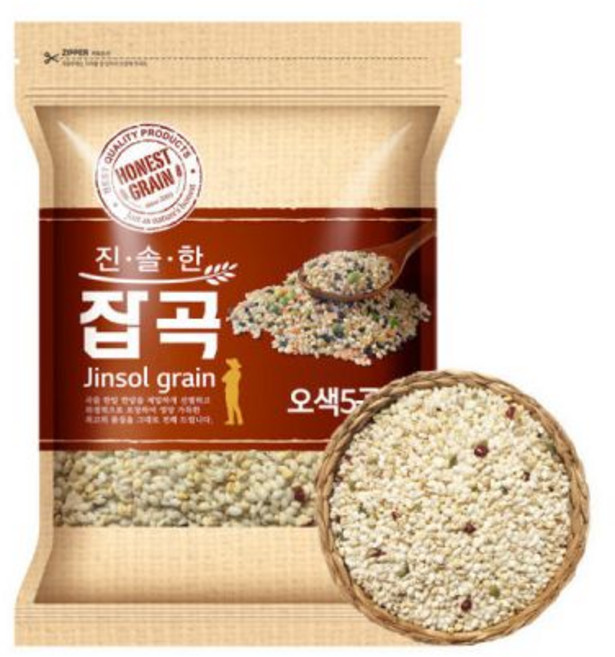 국산 혼합잡곡 5곡 2kg 2024년산 영양오색5곡, 1개