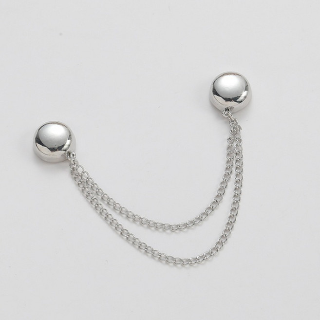 핏클립(4개)자석 소매 고정 클립 실버