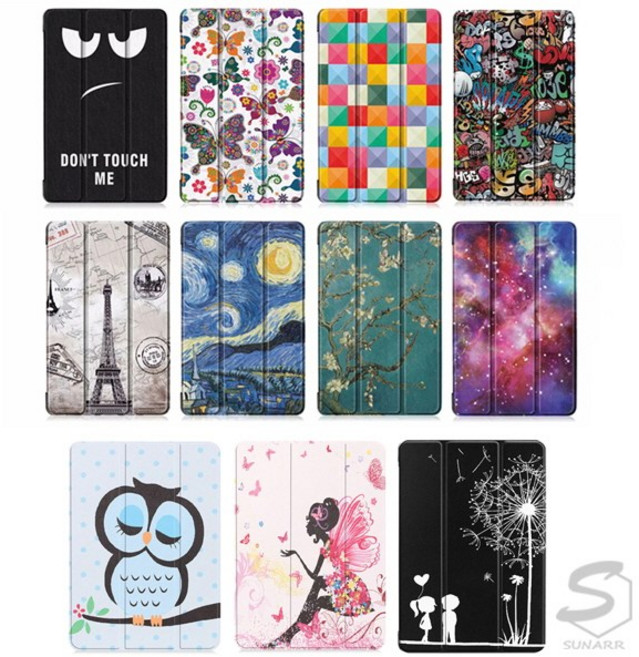 화웨이미디어패드T3 8.0 아트 프린팅 스탠드 가죽 레더 태블릿 케이스, stc046 에펠탑