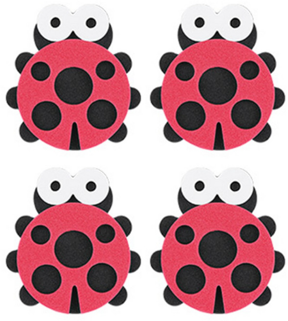 차량용 문콕방지 딱정벌레 스펀지 도어가드 4P, 1세트, 레드 4P