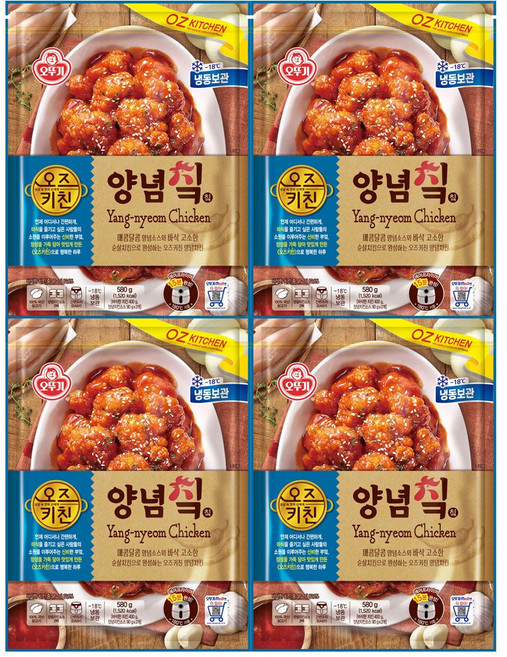 오즈키친 양념치킨 580g, 4개