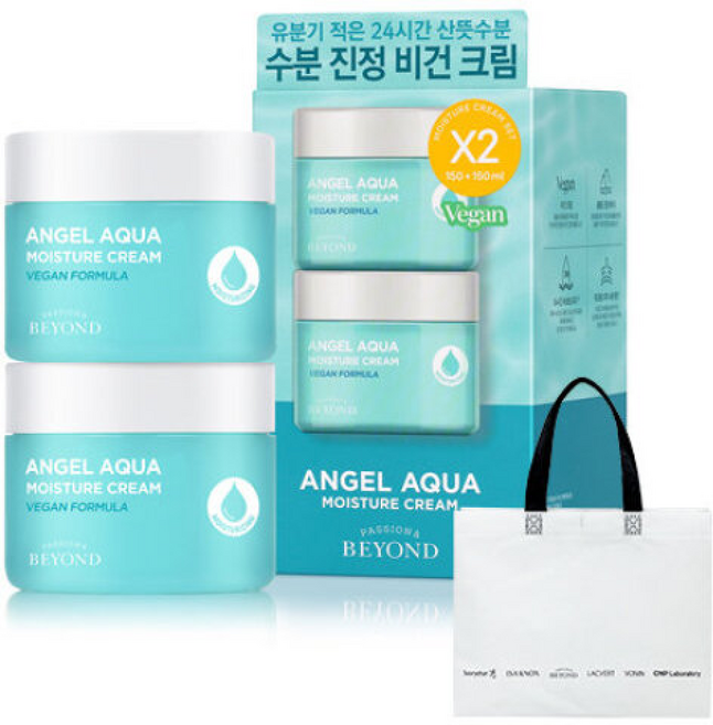 비욘드 엔젤아쿠아 수분진정크림 더블기획+쇼핑백, 1개, 150ml