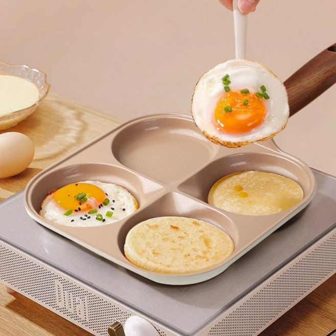 4구 팬케이크 호텔조식 아침식사 에그팬 후라이 인덕션가능, 1개, 24cm