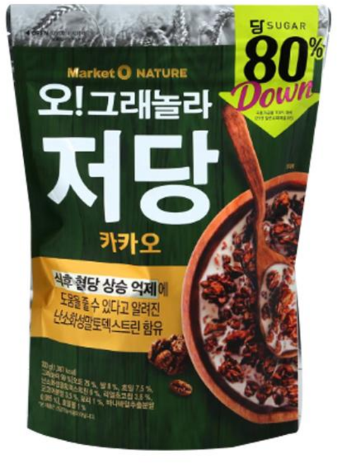 오리온 오!그래놀라 저당 카카오 혈당밸런스 통곡물, 330g, 1개