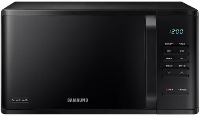 삼성전자 세라믹 전자레인지 블랙 버튼식 23L, MS23K3513AK