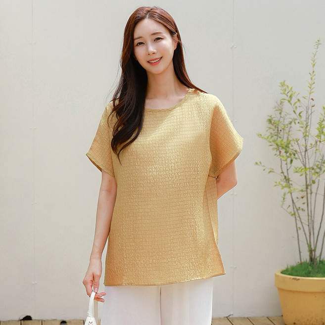 여성 여름 풍기인견 쿨 빅사이즈 인견 블라우스 40-50대 미시 중년여성 엄마옷 모임 선물