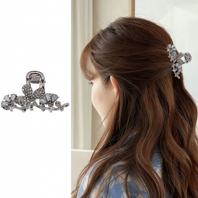 ZMBIRD 2PCS 반묶음 메탈 큐빅 집게핀 중형 N5860