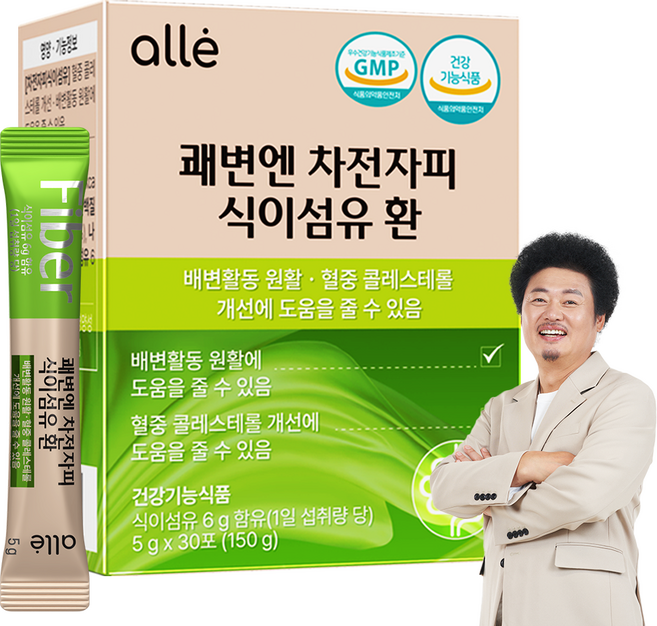 차전자피 식이섬유 환 쾌변엔 알레, 1박스, 30회분