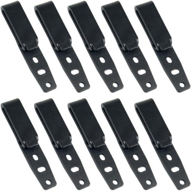 벨트용 퀵 클립 Kydex 가죽 하이브리드 홀스터 루프 나사 장착 IWB 응용 도구 부품 10PCs로트, 1) 10pcs black