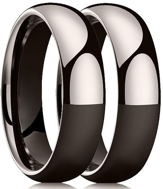 민크 티탸늄 스틸 써지컬 316L 스틸 6mm 더블 가락반지