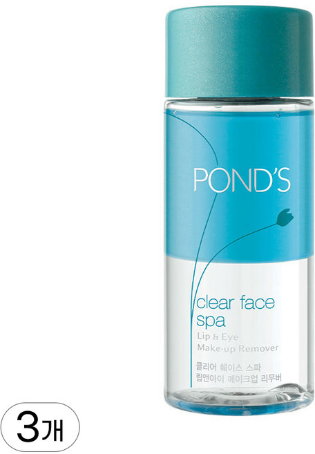 폰즈 클리어 훼이스 스파 립 앤 아이 메이크업 리무버, 120ml, 3개
