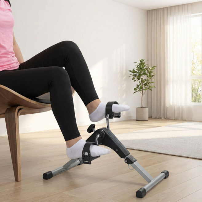 홈리더 가정용 접이식 미니 자전거 실내 운동기구 노인 재활 싸이클, 블랙, CH-0209