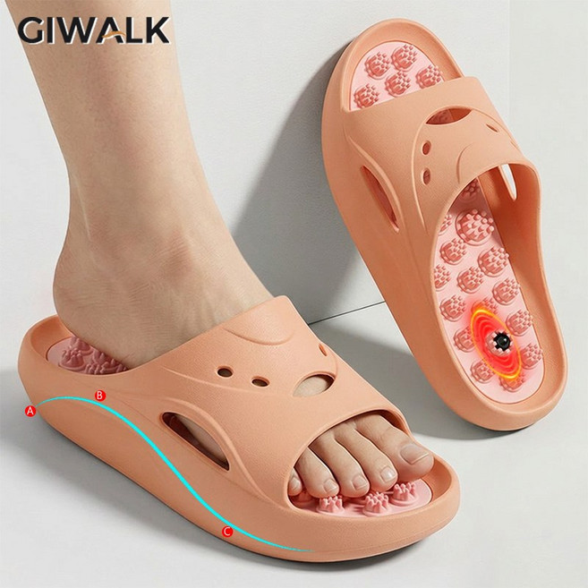 Giwalk 붓기 지압슬리퍼 자석 다이어트 자세균형 슬리퍼