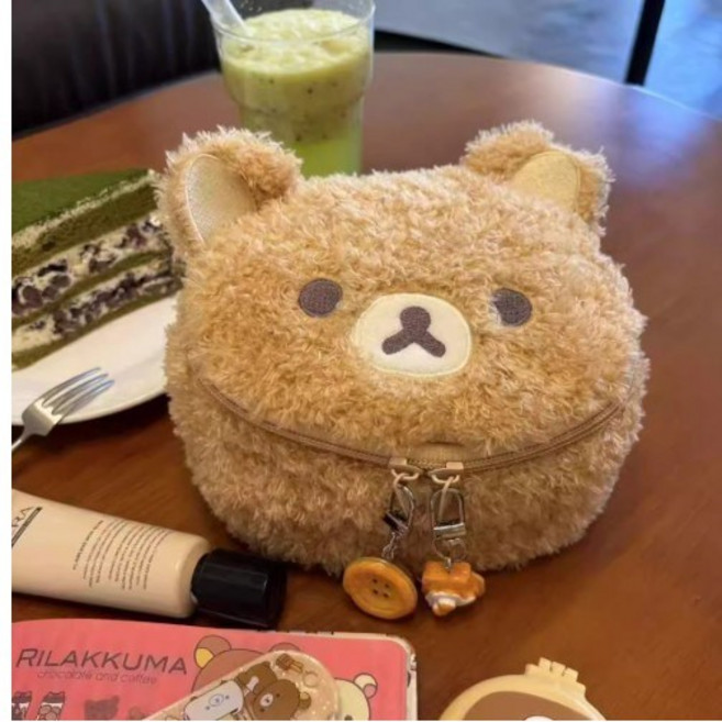 리락쿠마 코스메틱 파우치 귀여운 파우치 화장품 파우치 다용도 파우치