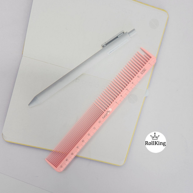 [롤킹] 미용 눈금 커트빗 S-303 기본사이즈 4컬러, 피치, 1개, 피치