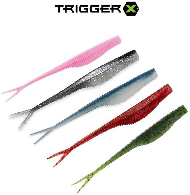 트리거엑스 광어다운샷 미노우 웜 5인치 블루길 BG, UVW, 1개