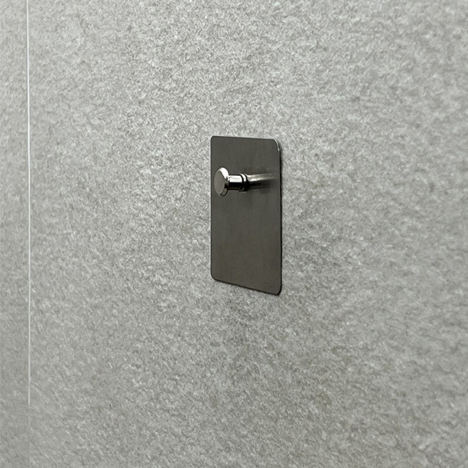 에브리윅 무타공 초강력 접착식 201스텐 액자걸이 2개(접착제 포함), 1개, 실버