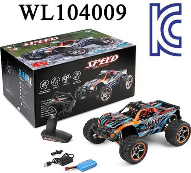 WLTOYS 104009 드리프트 2.4G 레이싱RC카 사막트럭 몬스터트럭, 7.4V 3000mAh, 배터리 보관백(235*65*180mm), 1개