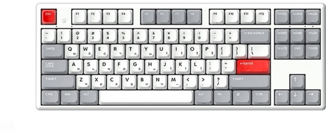 한성컴퓨터 동그리 8K 유무선 텐키리스 키보드 35g, RETRO POINT, GK893B PRO, 무접점