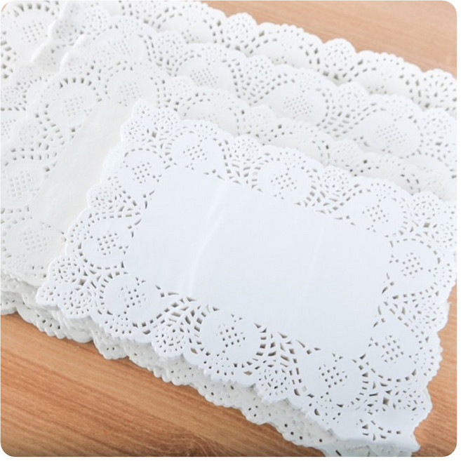 PWM - DK 도일리페이퍼사각(25x35cm)100매, 1세트, 화이트