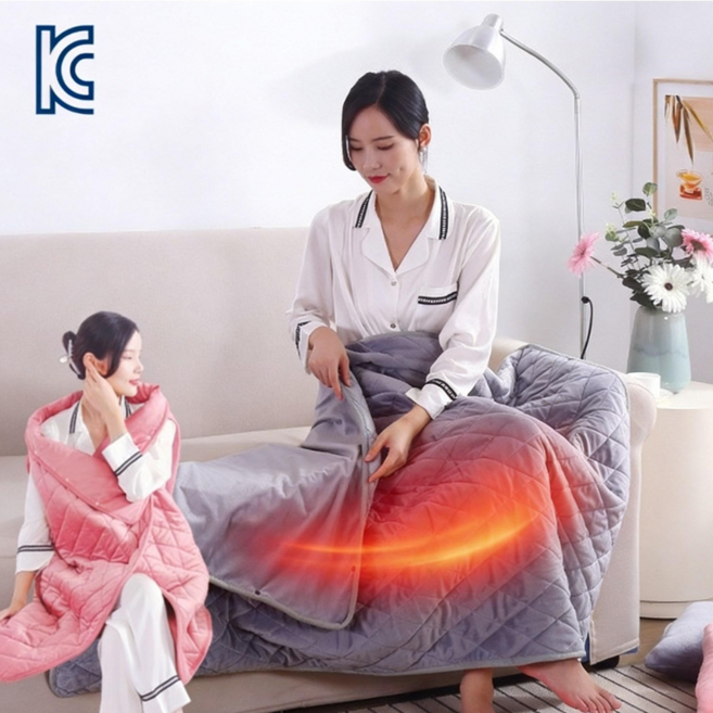 KC인증 USB 사무실 무릎담요 온열담요 전기장판 캠핑 차박 전기요 전열 케이프, 그레이