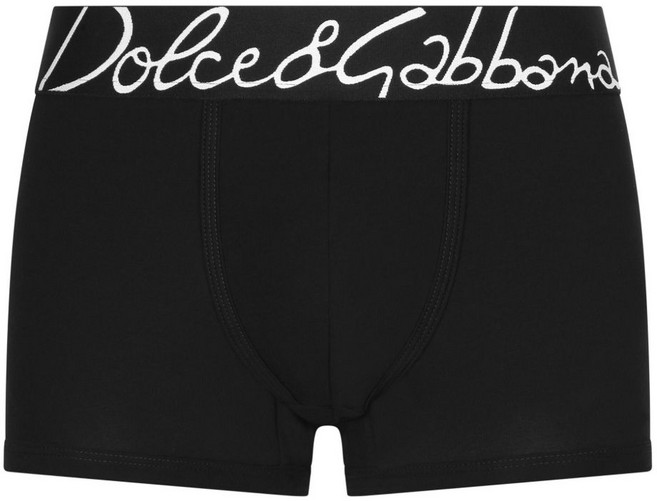 돌체앤가바나 로고 웨이스트밴드 저지 텍스처 복서 브리프