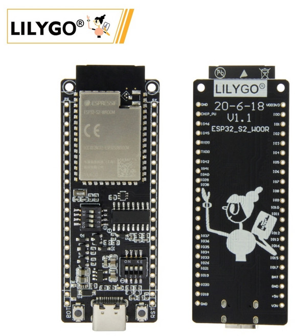 lilygo® t8 esp32 s2 v1.1 esp32 s2 woor wifi 블루투스 무선 모듈 type c 커넥터 개발 보드 esp32 for arduino, t8 esp32-s2 v1.1, 1개