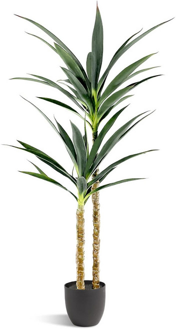 모던마켓 홈 인테리어 인조식물 용설란 조화분 홈 데코 인조 조화 관리 쉬움 아가베 나무 사무실 회의실 카페 매장 스튜디오 카페 침실 장식 선물용 조화분, 그린 120cm, 1개