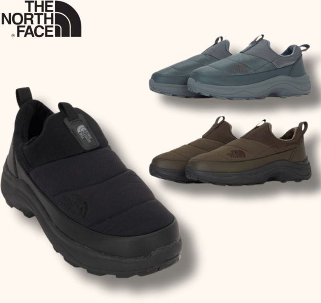 국내매장판 구스다운 슬립온 남성 여성 패딩 운동화 겨울 보온 방한화 하이드로 스토퍼 미끄럼방지 신발