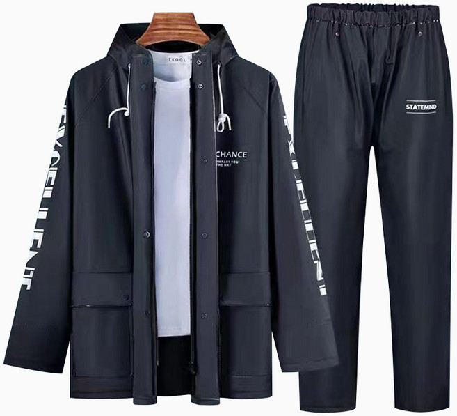 LINSHU 패션 소프트 두꺼움 우비 남녀공용 배달 레인코트 방수 세트