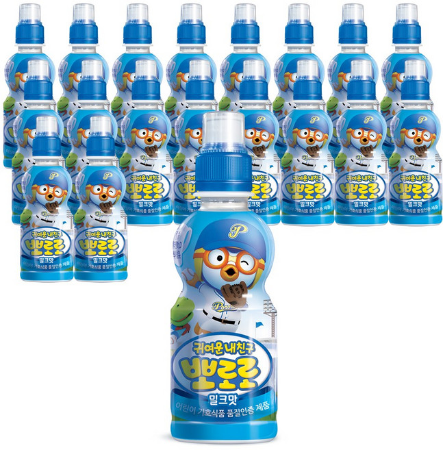 뽀로로 귀여운 내친구 어린이 음료 235 ml, 235ml, 18개