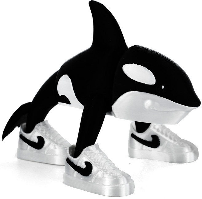 오르칼레로 오르칼라 이탈리안 브레인롯 캐릭터 범고래 라푸유 피규어, 1개