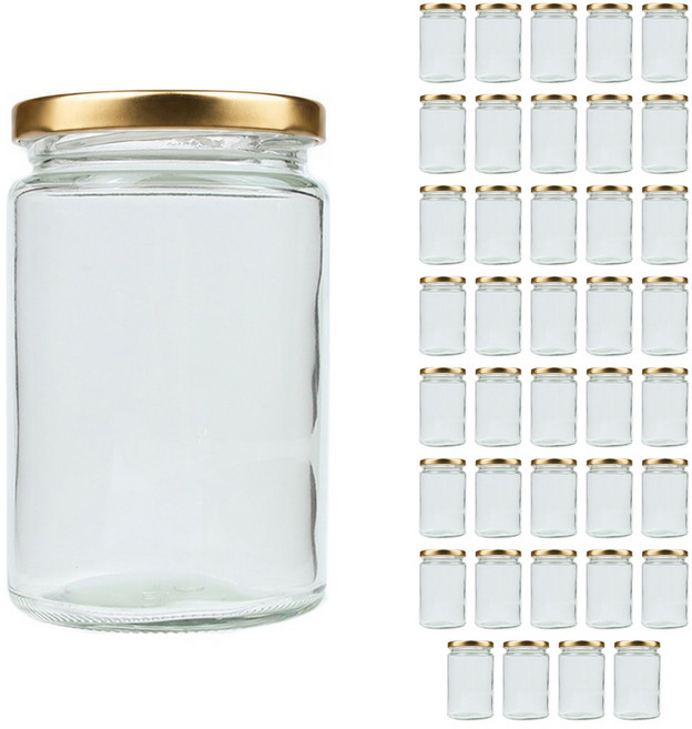 공병상회 DW공통400 유리병 + 70파이/러그캡 골드 350ml, 48개