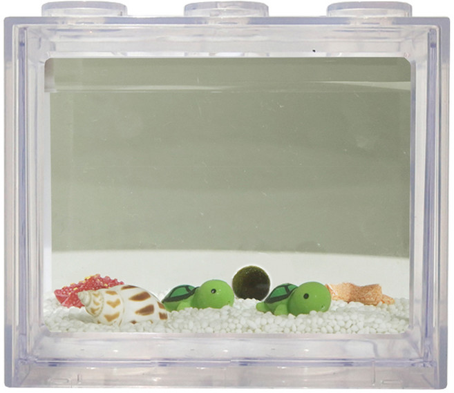 세남자바스켓 심플 바다 DIY 세트-국산 마리모(소), 투명색 블럭, 흰색 자갈, 1개