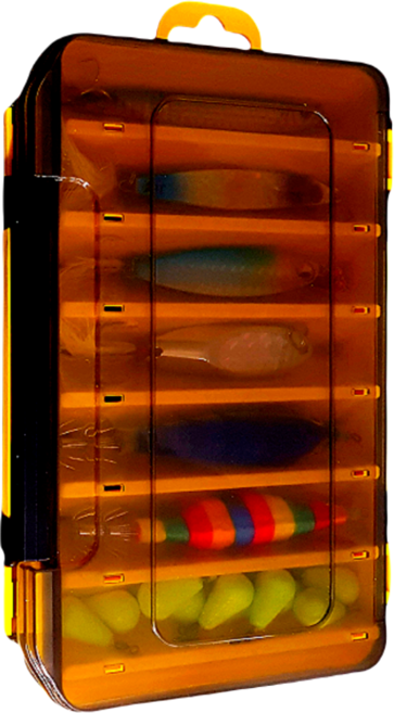 안낚하세요 쿨쿨7 미니 태클박스 투명 양면 에기케이스, 쿨쿨7 옐로우, 1개