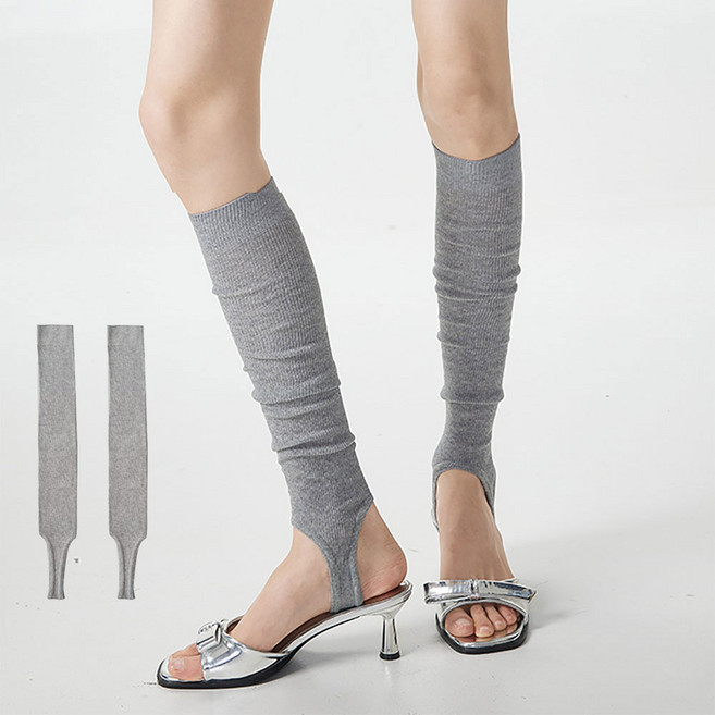 에이블탑 여름 발레 레그워머 얇은 발토시 고리 니삭스 2켤레 n449
