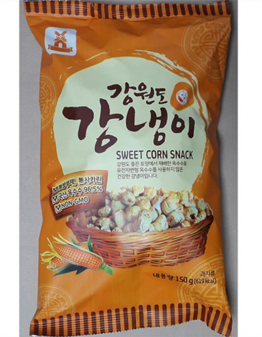 강원도 강냉이 (X) 당암티에프 국산 옥수수/뻥튀기 NON-GMO, 150g, 5개