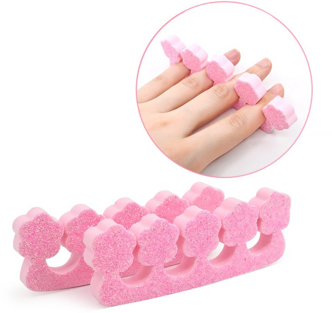 Kimspp 네일 매니큐어 헬퍼(2P) 발가락 분리대, 1세트, 핑크