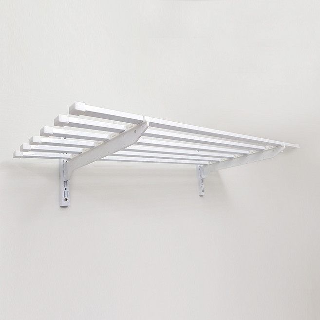 다용도 벽선반 직사각 베란다 수납 고정 철제 걸이 브라켓 1단, 1.2M, 1개