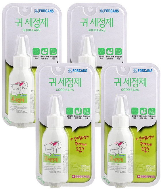 포비스 귀 세정제, 100ml, 4개