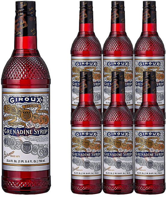 지룩스 그레나딘 시럽, 750ml, 6개