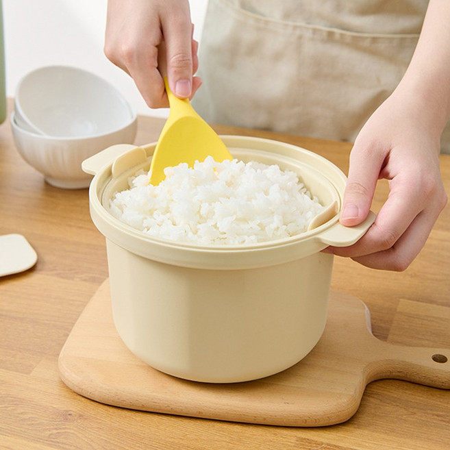 하루꿈 다용도 저당밥솥 전자레인지 용기 전자렌지 찜기, 1개, 아이보리