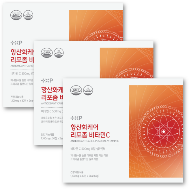 속쓰림 없는 리포좀 비타민C 항산화 케어 약국 고함량 리포조말, 3개, 60정
