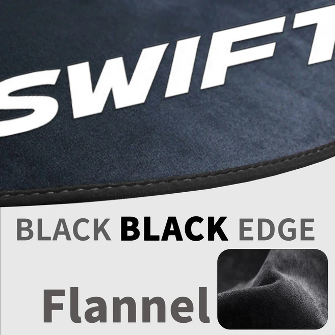 스즈키 스위프트 2024 화이트 로고 대시매트 대시보드 커버 패드 보호 카펫 선쉐이드 자동차 액세서리, 02 Flannel, 01 For Right Hand Drive