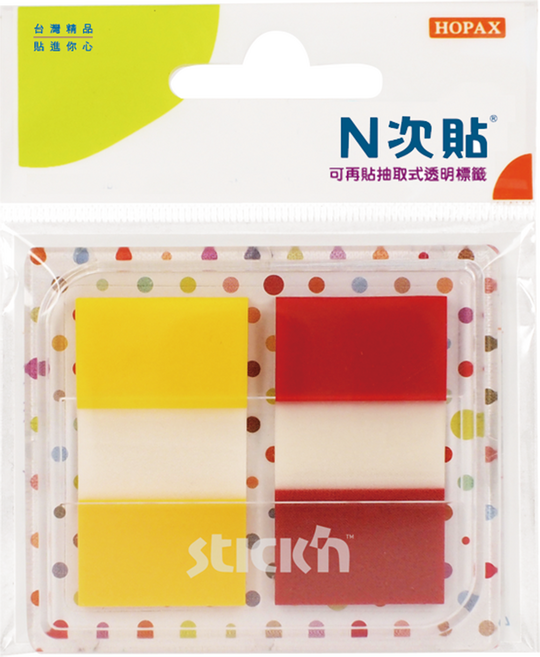 HOPAX N次貼 可再貼抽取式透明標籤 (50抽), 66034, 1套, 40張