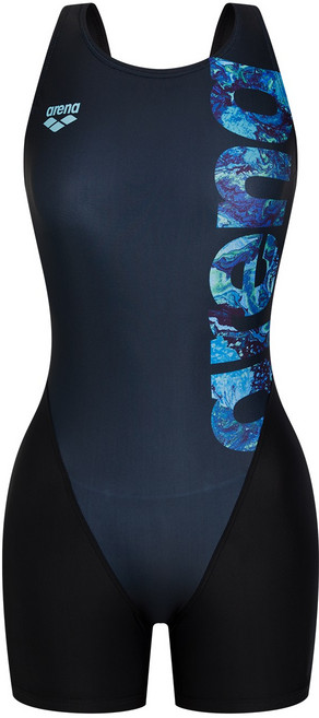 아레나 여성 실내 오션플로우 3부 반신 U백 수영복 "A6BL1PL51" "(브라컵 별매)"