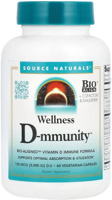Source Naturals Wellness D-mmmunity™ 베지 캡슐 60정 Naturals (소스 내추럴스), 60 개, 1개 - 쿠팡