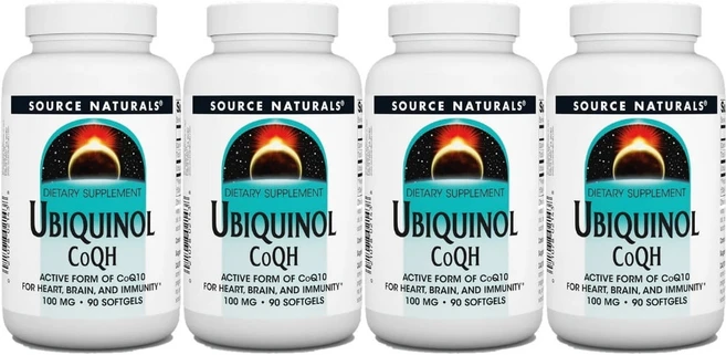 Source Naturals 소스내추럴스 유비퀴놀 CoQH 100mg 소프트젤, 90정, 4개 - 쿠팡