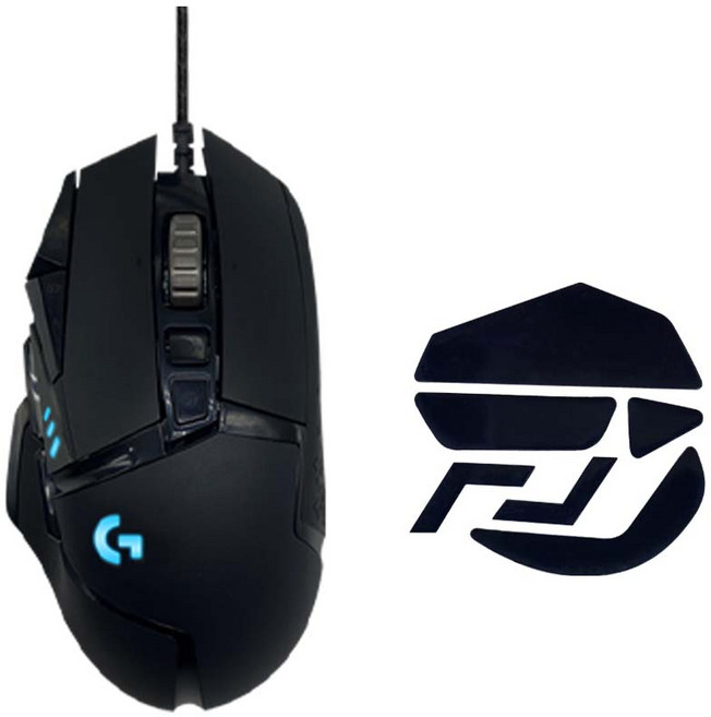로지텍 G502 HERO 게이밍 마우스 + 마우스피트 세트, M-U0047, 블랙