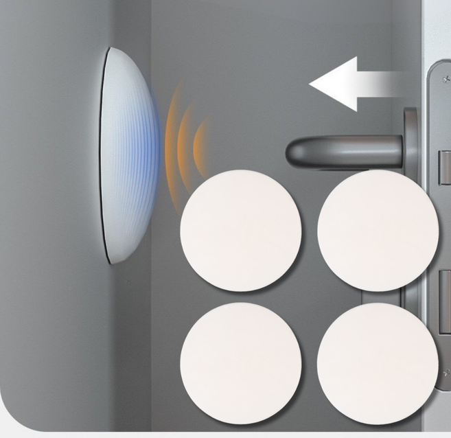 앨라모 가정용 방문 모찌 문콕방지 손끼임 소음 방지 보호패드, 화이트, 1세트